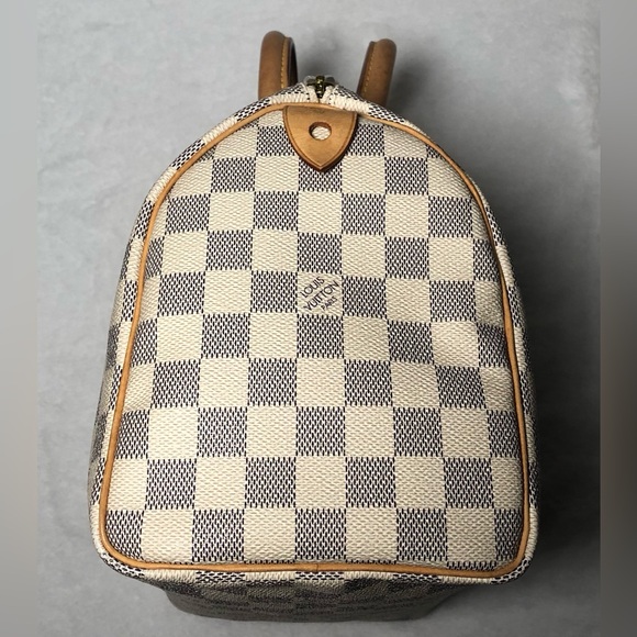Louis Vuitton Damier Azur Speedy 25,Dust Bag,Lock/Key,COA;Date Code(SP1017) - Picture 5 of 17